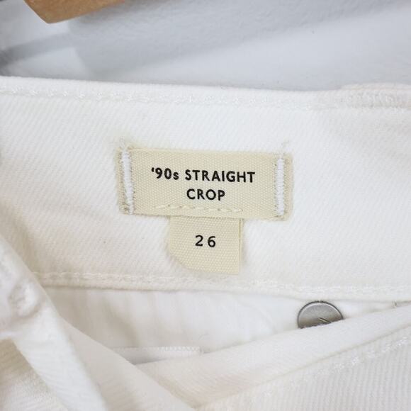 Madewell The '90s Straight Crop Jean Tile White Size 26 - Picture 5 of 11